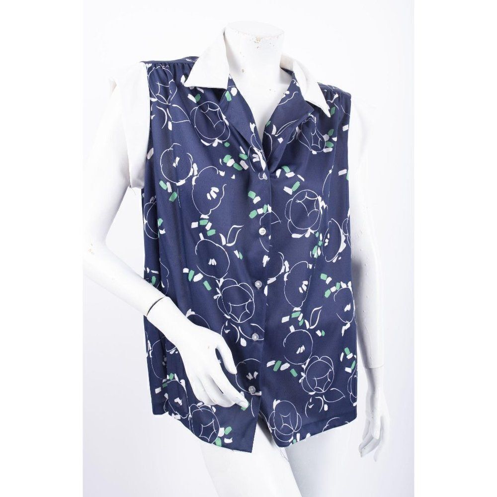 1980s Vintage DSP Women's Blouse Top M/L Peony